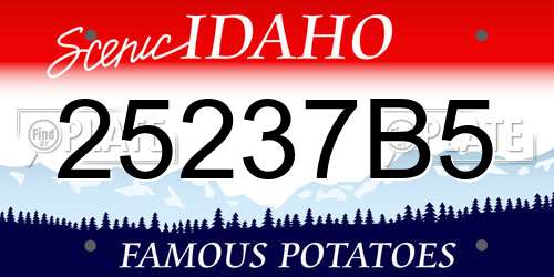 25237B5 Idaho License Plate