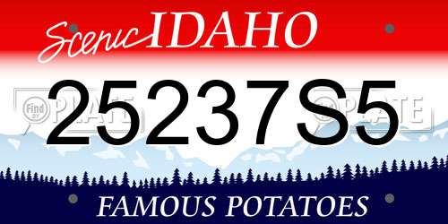 25237S5 Idaho License Plate