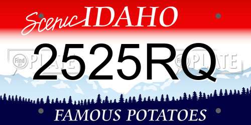 2525RQ Idaho License Plate