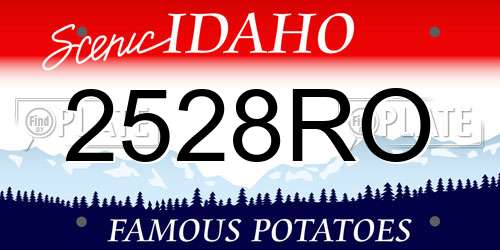 2528RO Idaho License Plate