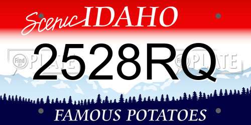 2528RQ Idaho License Plate