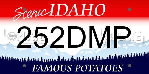 252DMP Idaho License Plate
