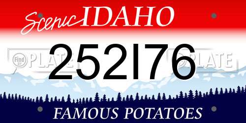 252I76 Idaho License Plate