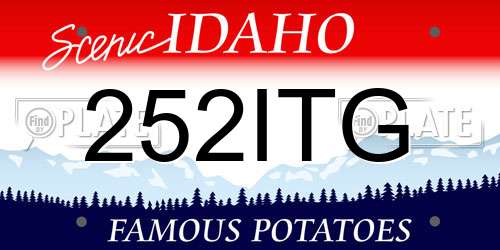 252ITG Idaho License Plate