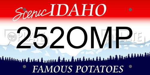 252OMP Idaho License Plate