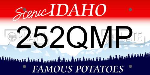 252QMP Idaho License Plate