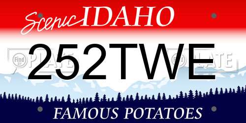 252TWE Idaho License Plate