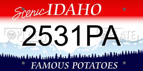 2531PA Idaho License Plate