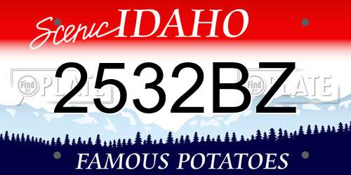 2532BZ Idaho License Plate