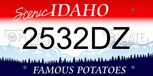2532DZ Idaho License Plate