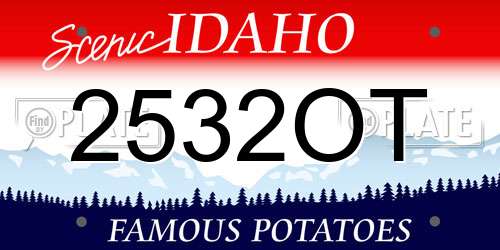 2532OT Idaho License Plate
