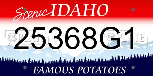 25368G1 Idaho License Plate
