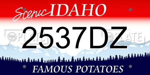2537DZ Idaho License Plate