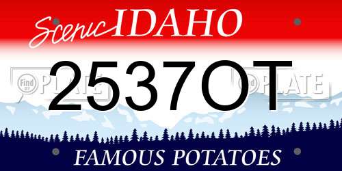 2537OT Idaho License Plate