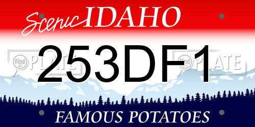 253DF1 Idaho License Plate