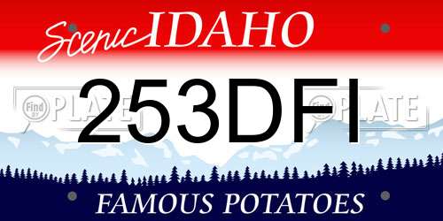 253DFI Idaho License Plate