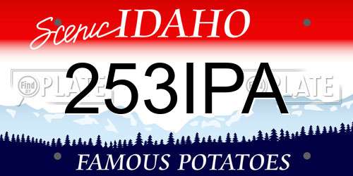 253IPA Idaho License Plate