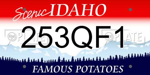 253QF1 Idaho License Plate