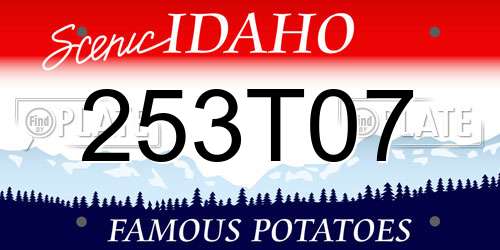 253T07 Idaho License Plate