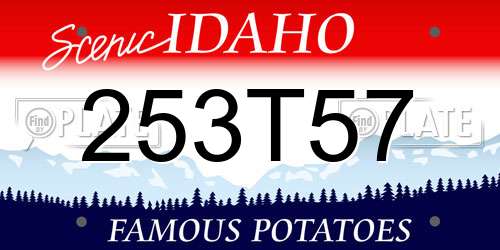 253T57 Idaho License Plate
