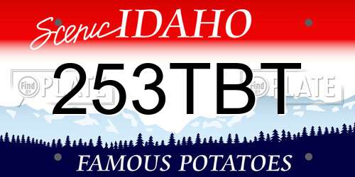 253TBT Idaho License Plate