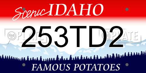 253TD2 Idaho License Plate