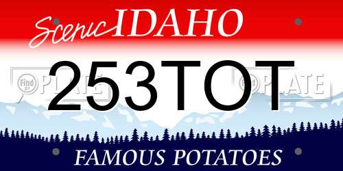 253TOT Idaho License Plate