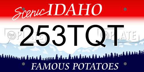 253TQT Idaho License Plate