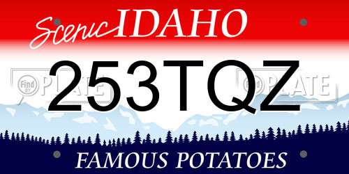 253TQZ Idaho License Plate