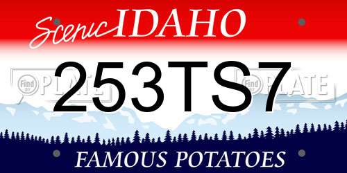 253TS7 Idaho License Plate
