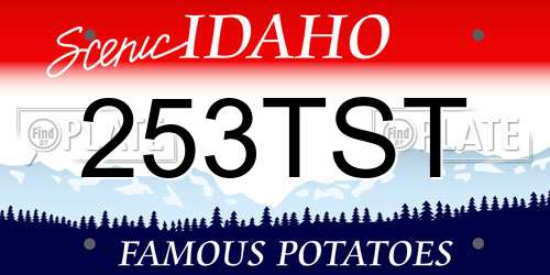 253TST Idaho License Plate