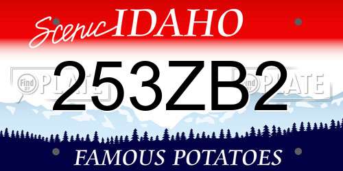 253ZB2 Idaho License Plate