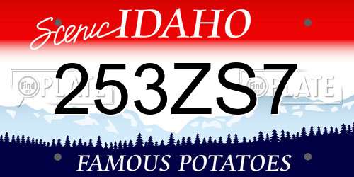 253ZS7 Idaho License Plate
