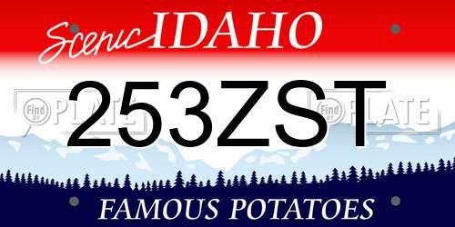 253ZST Idaho License Plate