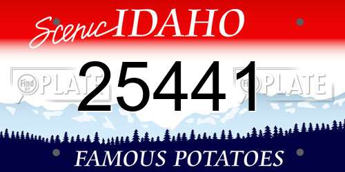25441 Idaho License Plate