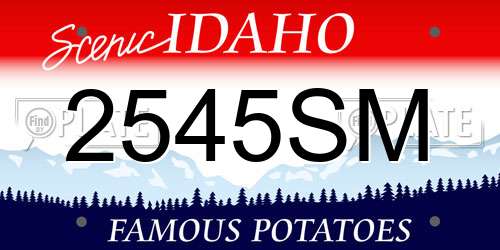 2545SM Idaho License Plate