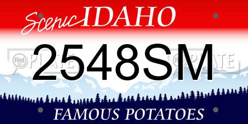 2548SM Idaho License Plate
