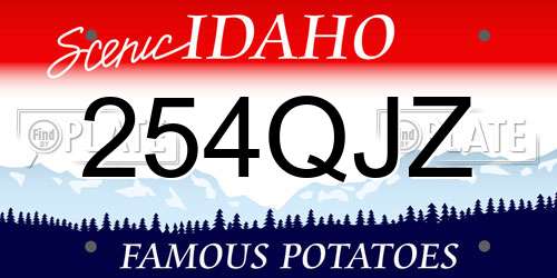 254QJZ Idaho License Plate