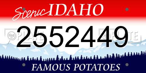 2552449 Idaho License Plate