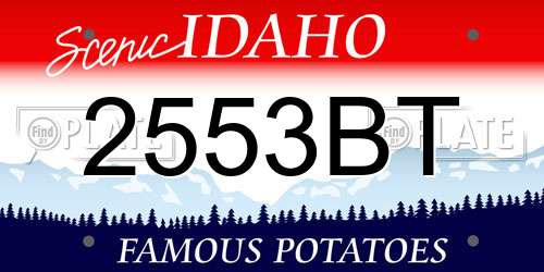 2553BT Idaho License Plate