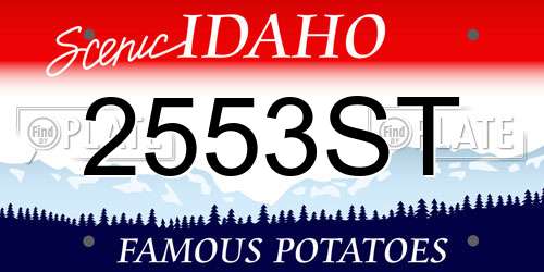 2553ST Idaho License Plate