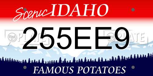 255EE9 Idaho License Plate
