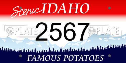 2567 Idaho License Plate