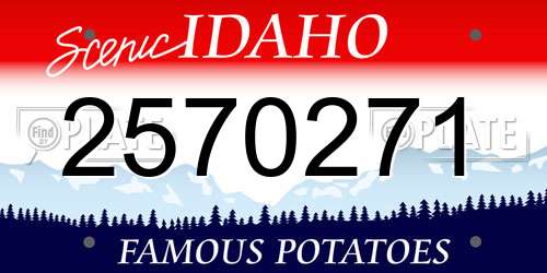 2570271 Idaho License Plate