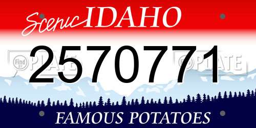 2570771 Idaho License Plate