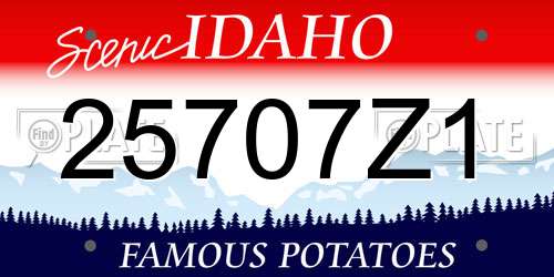 25707Z1 Idaho License Plate