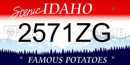 2571ZG Idaho License Plate