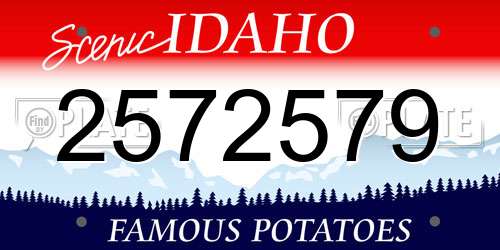 2572579 Idaho License Plate