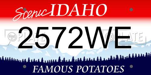 2572WE Idaho License Plate