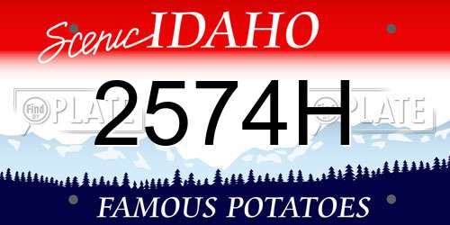 2574H Idaho License Plate